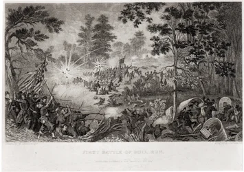 1861年7月21日、JCマクレーによって彫刻されたブルランの最初の戦い